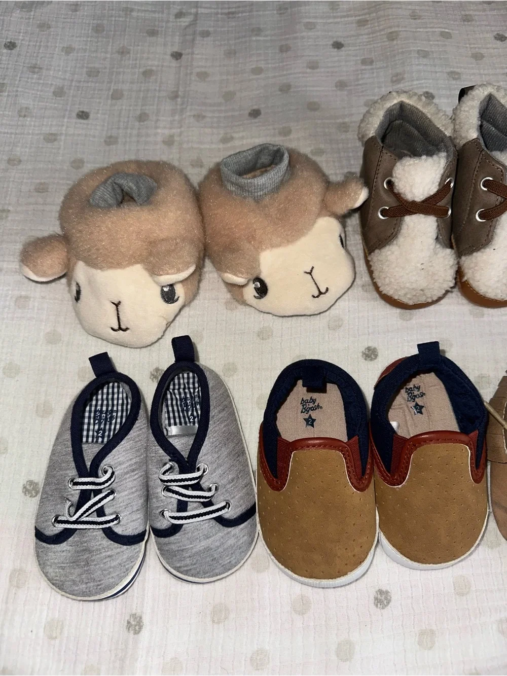 Assorted Kids Slip-On and Bootie Shoe Set in Brown and Tan